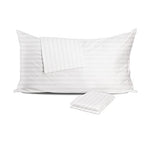 100% Cotton Sateen Stripe Pillow Protector (Pack Of 4 ) Zippered T-200